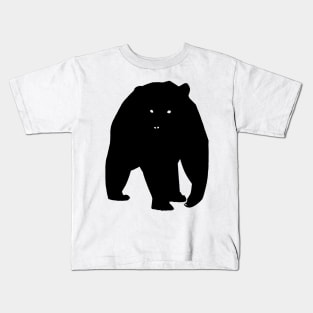 Bear Black Silhouette Pet Animal Cool Style Kids T-Shirt